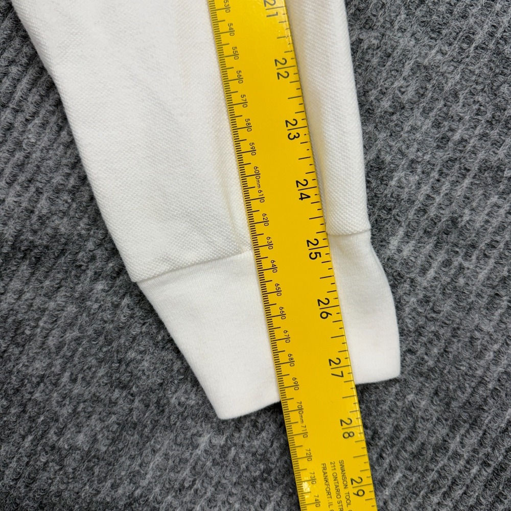 Vintage Polo Ralph Lauren Long Sleeve Polo Shirt  Mens XL White Pony Logo Cotton - Picture 6 of 10